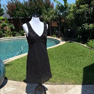 Hale Bob Black Lace Detail Dress